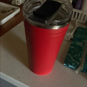 Red Tumbler with Lid